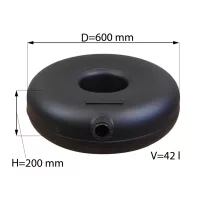   D=600mm H=200mm V=42L külső multiszelepes pótkeréktartály - Atiker - 2026