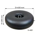 D=630mm H=200mm V=48L belső multiszelepes tartály - Atiker - 2026 D=630mm H=200mm V=48L belső multiszelepes tartály - Atiker - 2026