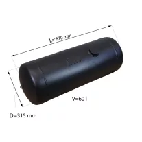 D=315mm V=60L Hengeres tartály - Tugra Makina - 2025