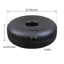   D=720mm H=270mm V=89L külső multiszelepes pótkeréktartály - 2026 - Atiker