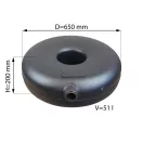 D=650mm H=200mm V=51L külső multiszelepes pótkeréktartály - Atiker - 2026