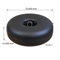   D=650mm V=51L H=200mm Belső multiszelepes pótkeréktartály - Atiker - 2026