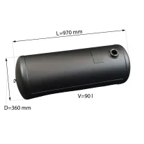 D=360mm V=90L Hengeres tartály - Atiker - 2026