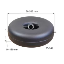   D=565mm H=180mm V=34L belső multiszelepes pótkeréktartály - Atiker - 2026