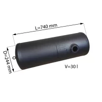 D=244mm V=30L hengeres tartály - Atiker - 2026