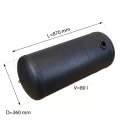 D=360mm V=80L Hengeres tartály - Atiker - 2026