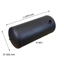 D=360mm V=80L Hengeres tartály - Atiker - 2026